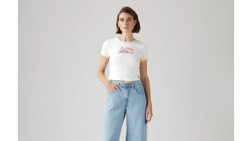 Graphic Ringer Mini T-Shirt