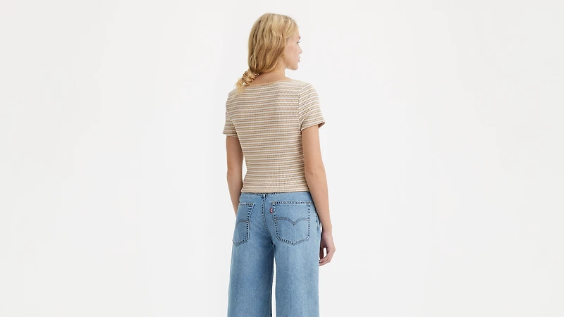 Short Sleeve Britt Snap Front Top