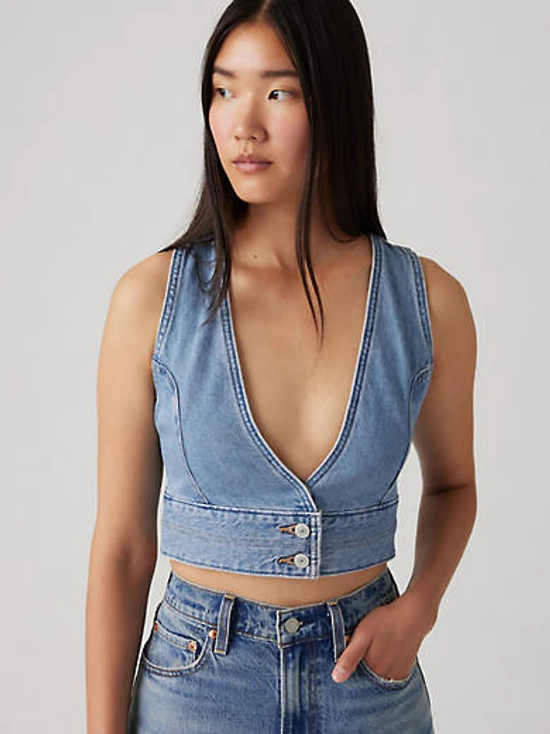 Raine Denim Crop Top