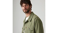 Relaxed Fit Cotton Linen Trucker Jacket