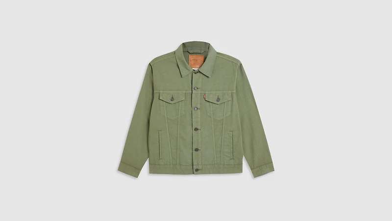 Relaxed Fit Cotton Linen Trucker Jacket