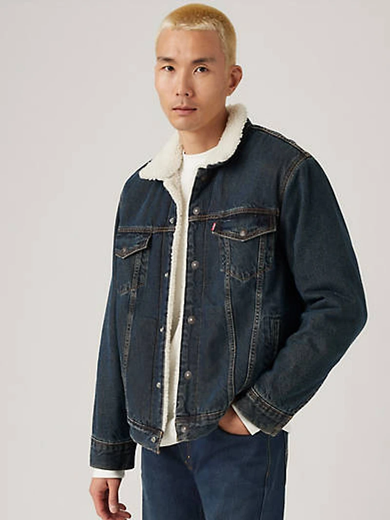 Relaxed Fit Sherpa Trucker Jacket