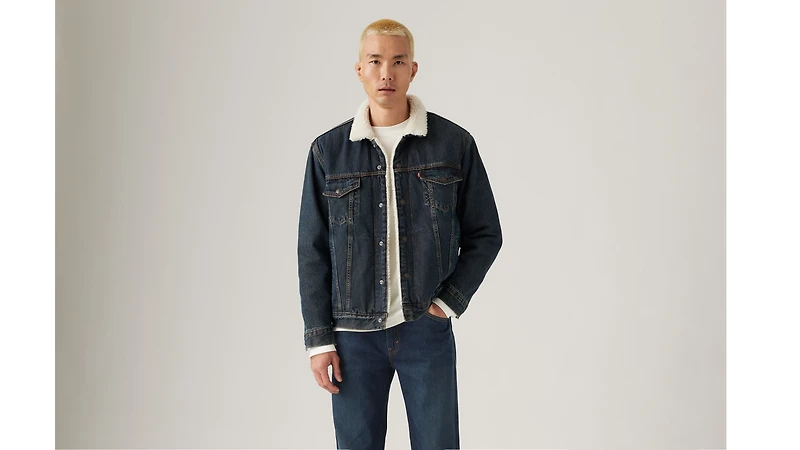 Relaxed Fit Sherpa Trucker Jacket