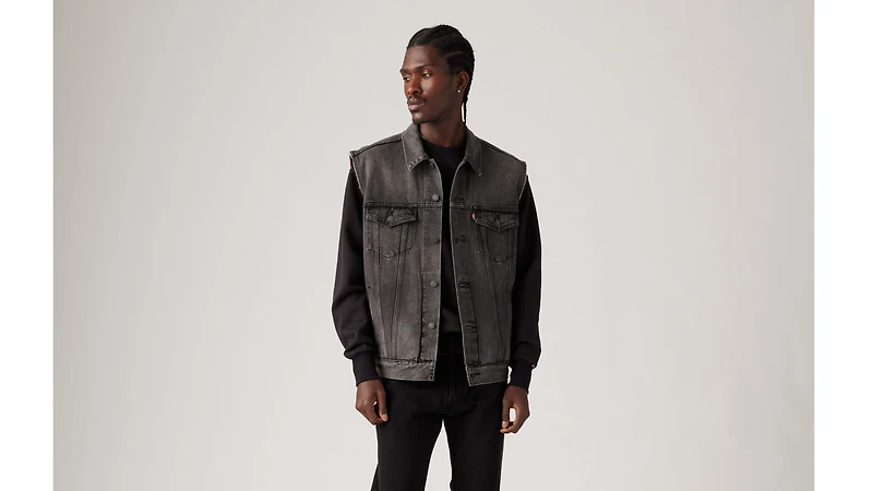 Relaxed Fit Trucker Vest