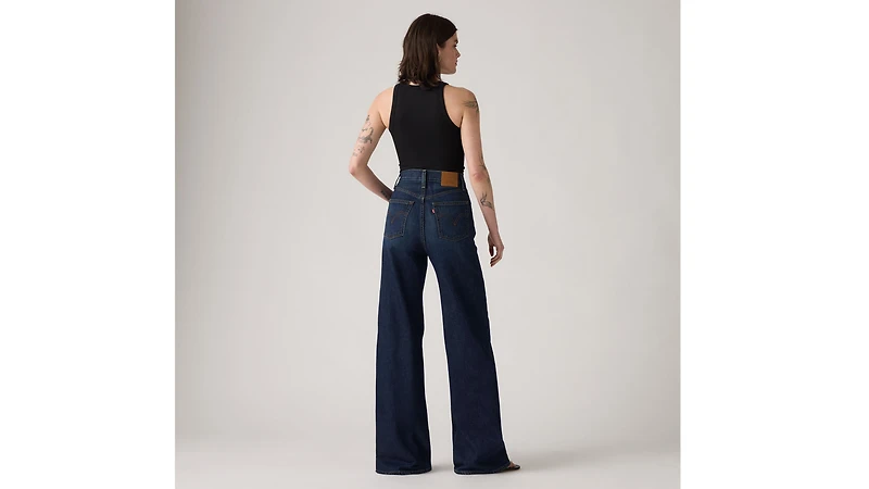 Ribcage Wide-Leg Linen+ Denim Women's Jeans