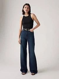 Ribcage Wide-Leg Linen+ Denim Women's Jeans