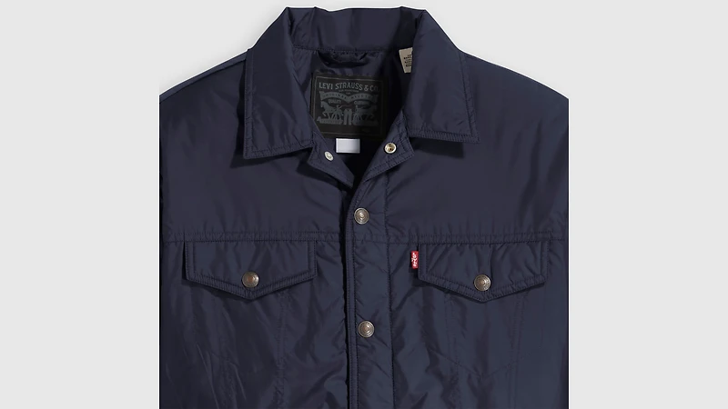 Relaxed Fit Padded Trucker Jacket