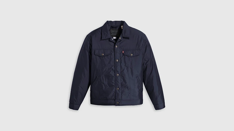 Relaxed Fit Padded Trucker Jacket