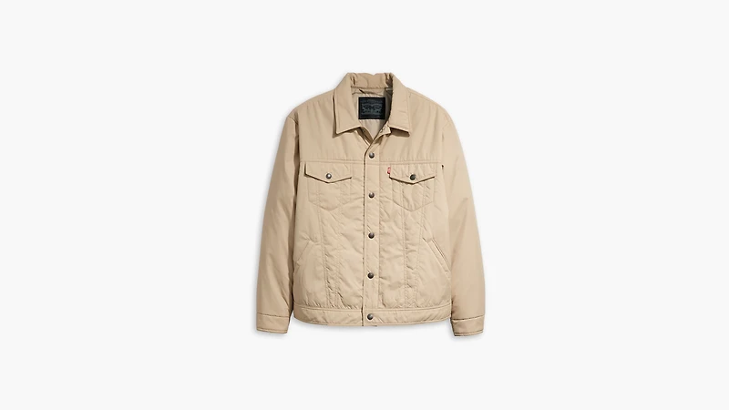 Relaxed Fit Padded Trucker Jacket