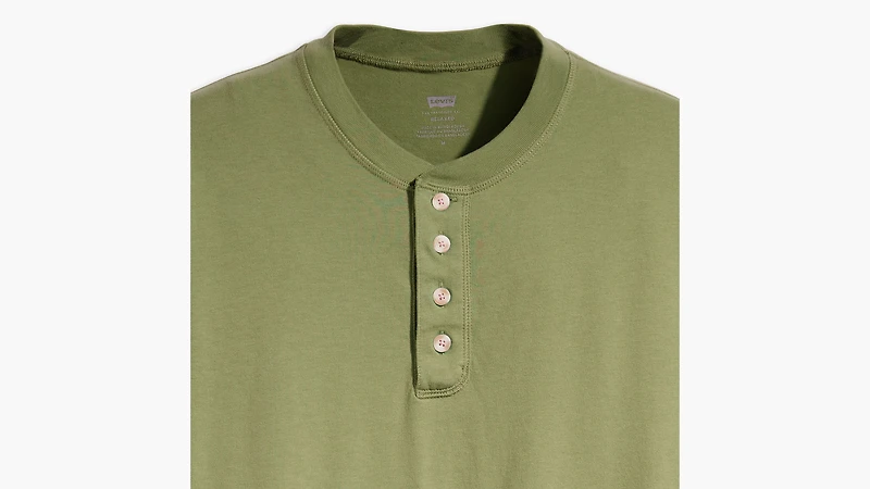 Short Sleeve Four Button Henley