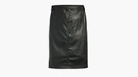 Faux Leather Icon Pencil Skirt