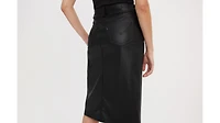 Faux Leather Icon Pencil Skirt