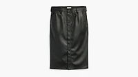 Faux Leather Icon Pencil Skirt