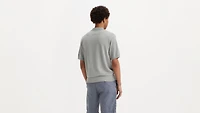 Sweater Knit Polo Shirt