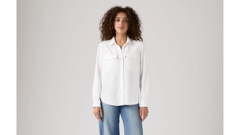 Doreen Linen Blend Utility Shirt
