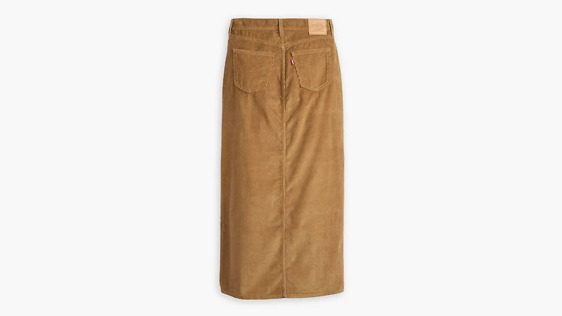 Ankle Column Corduroy Skirt