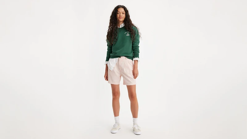Pleated Women's Trouser Shorts