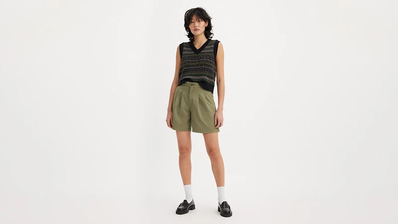 Pleated Women's Trouser Shorts