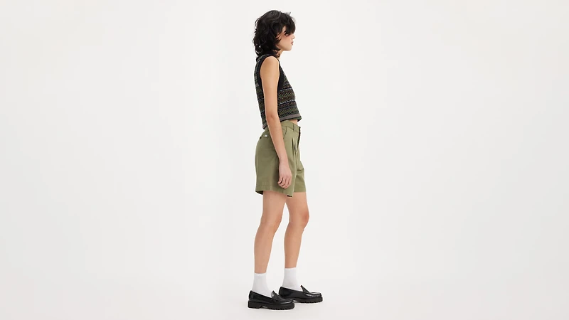 Pleated Women's Trouser Shorts
