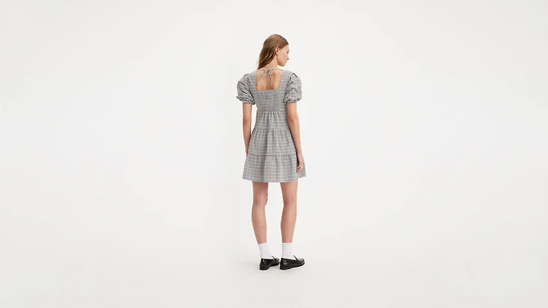 Volume Sleeve Tiered Dress