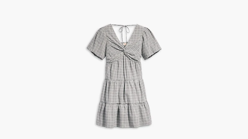 Volume Sleeve Tiered Dress