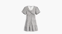 Volume Sleeve Tiered Dress