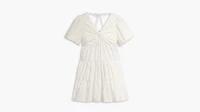 Volume Sleeve Tiered Dress