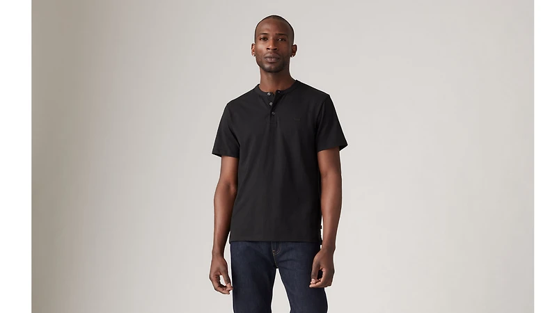 Housemark Short Sleeve Henley Shirt