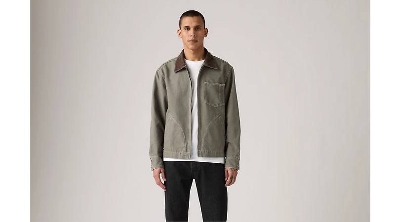 Full-Zip Mechanic Trucker Jacket