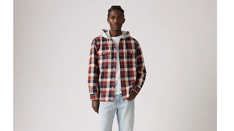 Plaid Hooded Classic Worker Shirt