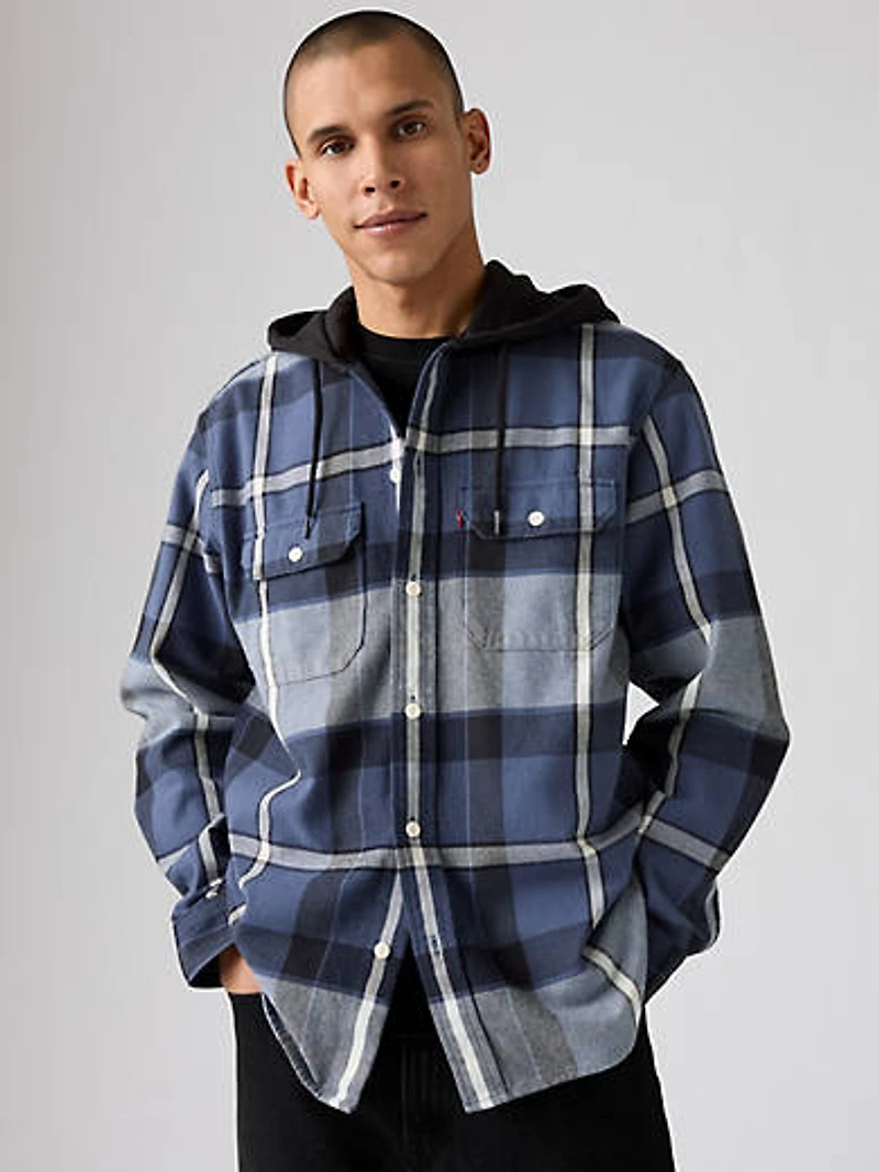 Plaid Hooded Classic Worker Shirt