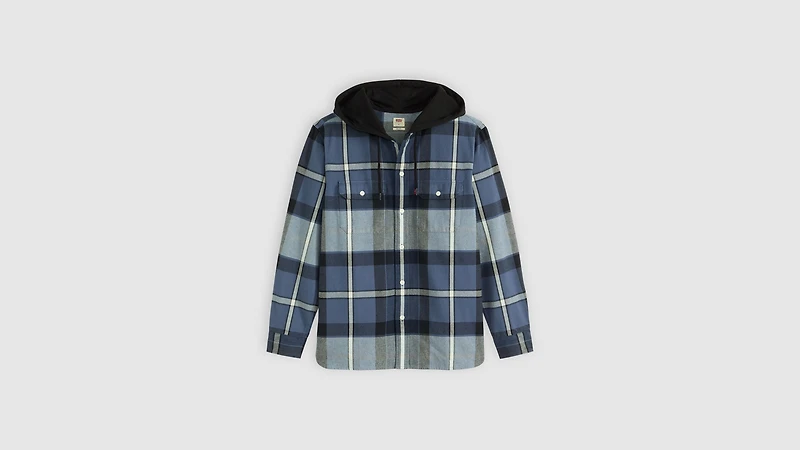 Plaid Hooded Classic Worker Shirt
