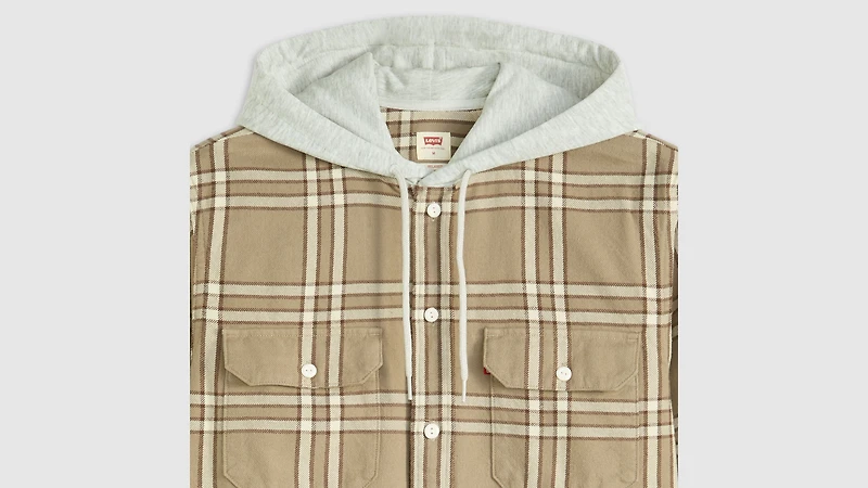 Plaid Hooded Classic Worker Shirt