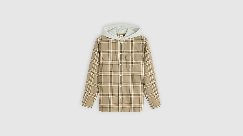 Plaid Hooded Classic Worker Shirt