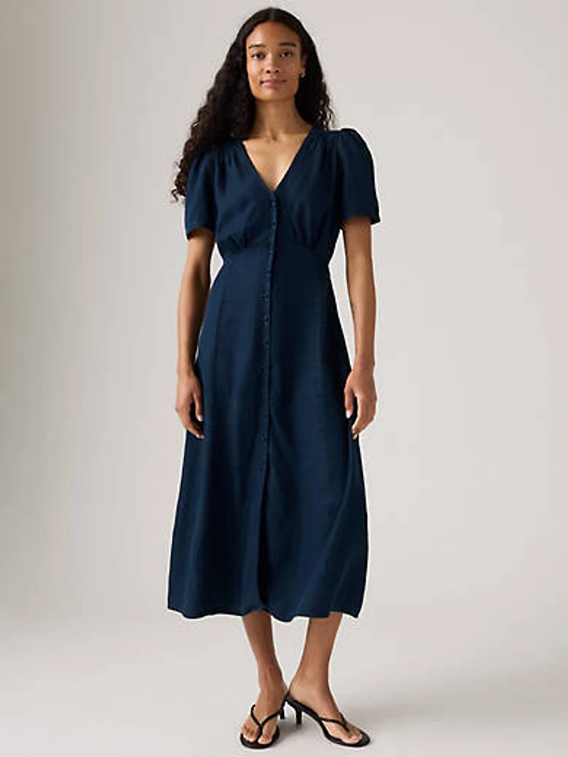 Sarina Short-Sleeve Midi Dress