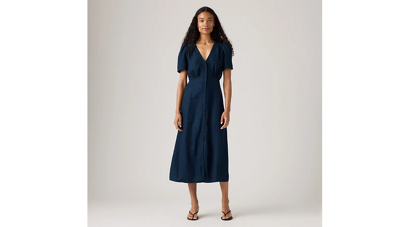 Sarina Short-Sleeve Midi Dress