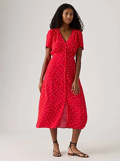Sarina Short-Sleeve Midi Dress