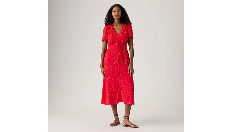Sarina Short-Sleeve Midi Dress