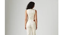 Coated Bella Denim Corset Top
