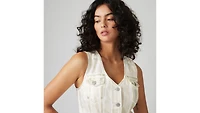 Coated Bella Denim Corset Top