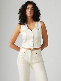 Coated Bella Denim Corset Top