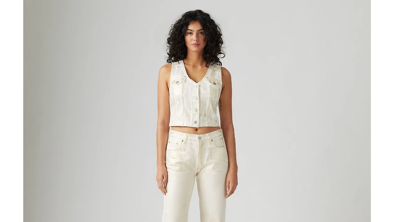 Coated Bella Denim Corset Top