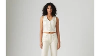 Coated Bella Denim Corset Top