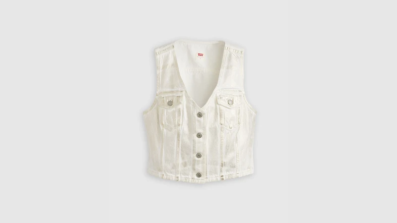 Coated Bella Denim Corset Top