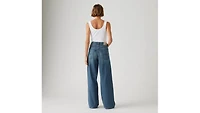 XL Baggy Straight Linen+ Denim Women's Jeans