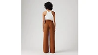 XL Baggy Straight Linen Blend Women's Pants