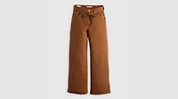 XL Baggy Straight Linen Blend Women's Pants