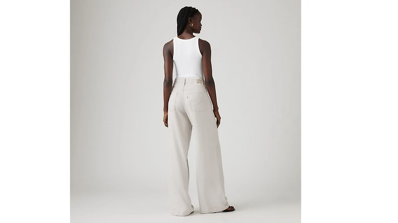 XL Baggy Straight Linen Blend Women's Pants