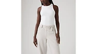 XL Baggy Straight Linen Blend Women's Pants