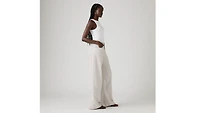 XL Baggy Straight Linen Blend Women's Pants